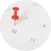 Calendar page with a red pushpin marking a date